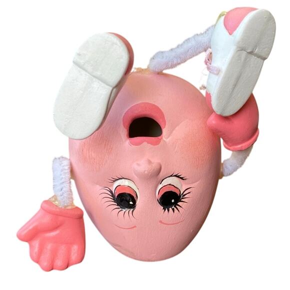 Vintage Upside Down Ceramic Egg Pipe Cleaner Arms/Legs Anthropomorphic Humpty - Picture 1 of 11
